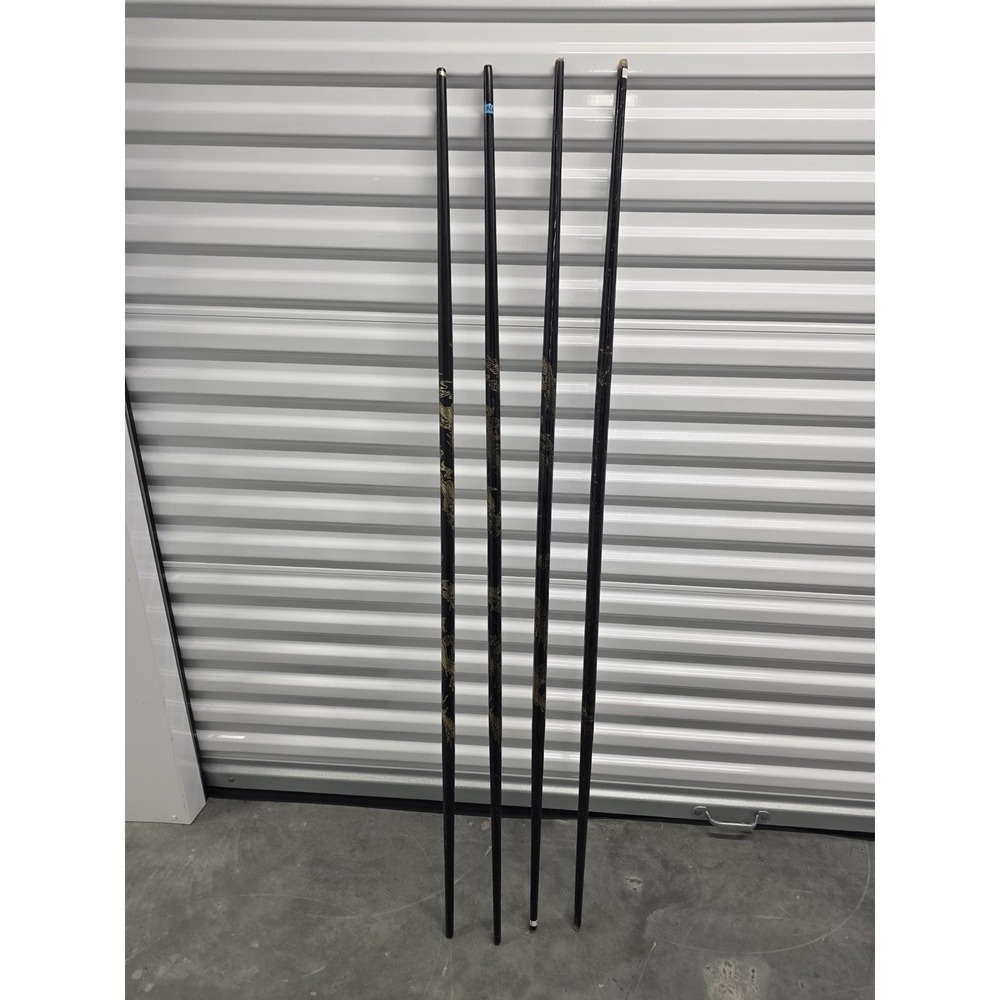 Lot of 4 ProForce Dragon Bo Staff 60" Black Gold Martial Arts Karate 5 Ft